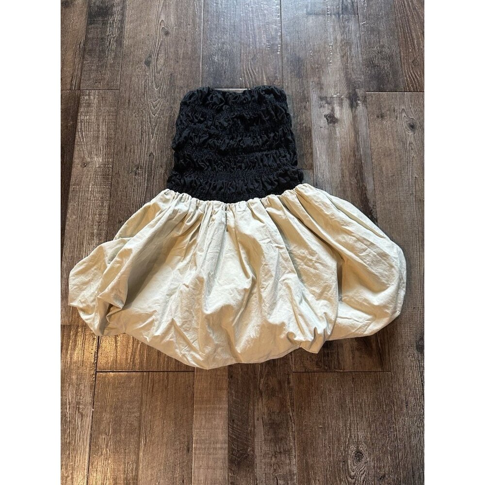 DISSH Black and Cream Strapless Mini Dress - Picture 3 of 8